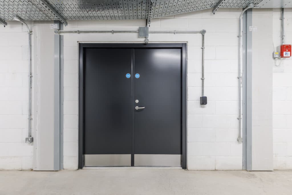 Steel Fire Doors — detail view